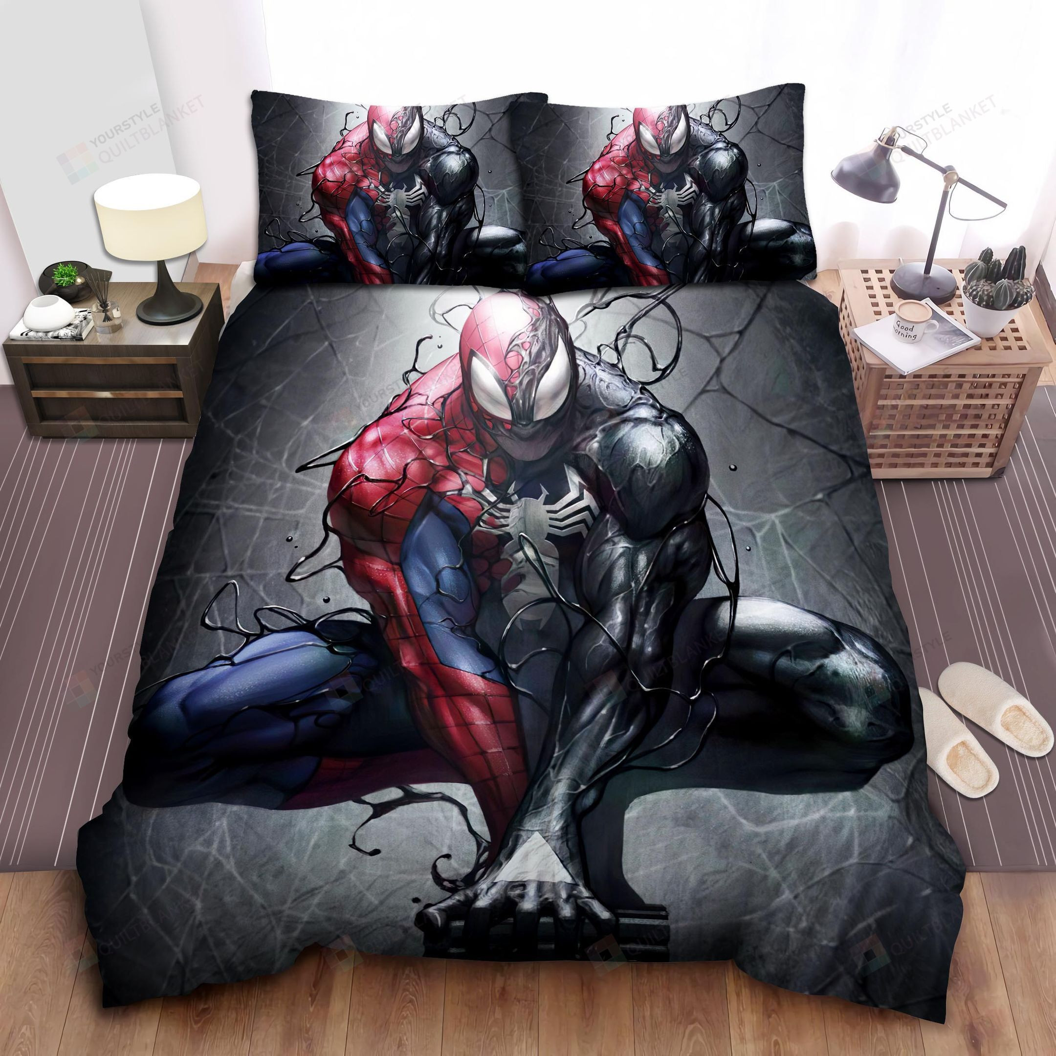 Symbiote Spider Man Bed Sheets Spread Duvet Cover Bedding Sets