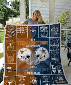Texas Longhorns Amp Dallas Cowboy Quilt Blanket