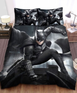 The Batman With Batarang Digital Artwork Bed Sheets Duvet Cover Bedding Sets