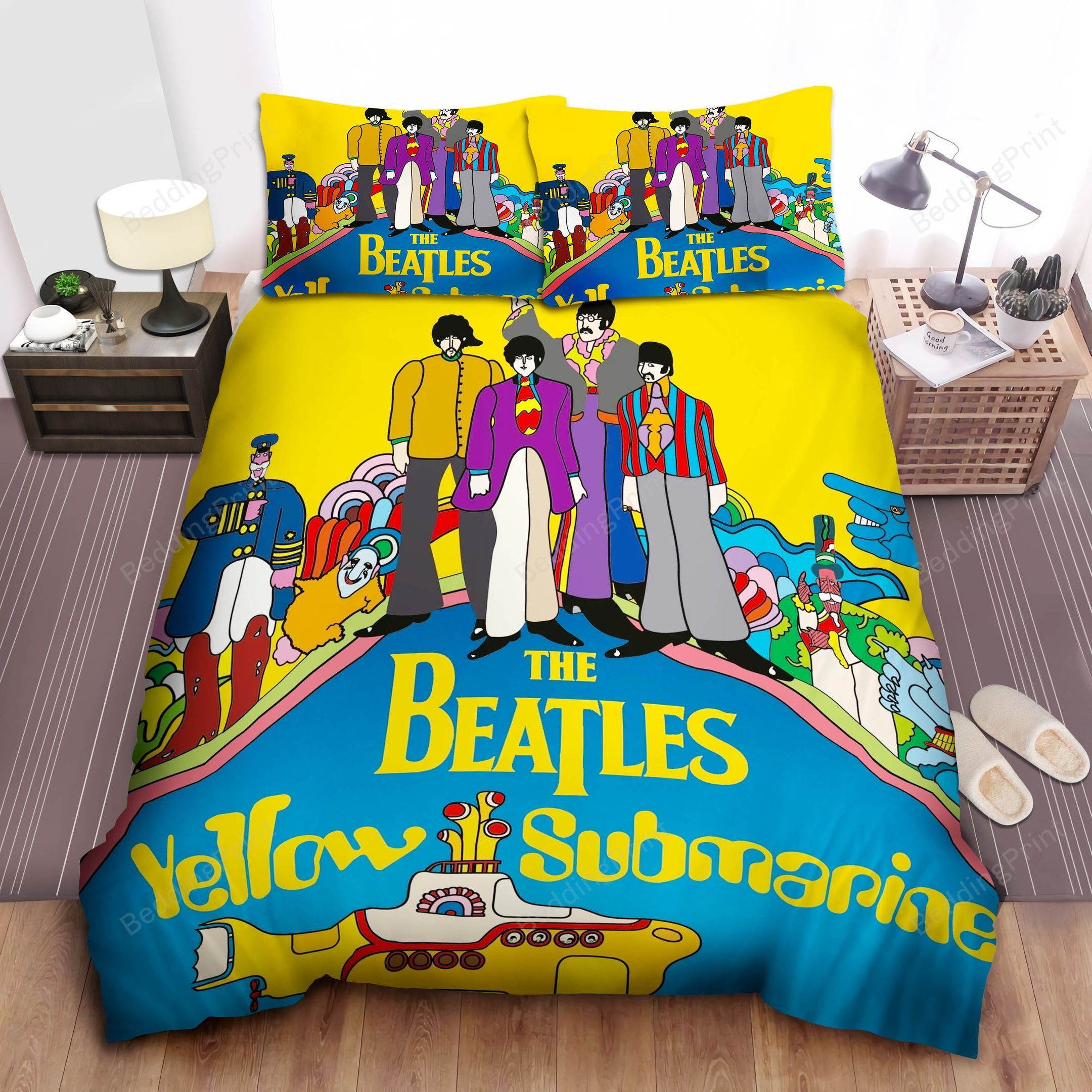 The Beatles Yellow Submarine Album Cover Bed Sheet Duvet Cover Bedding Sets