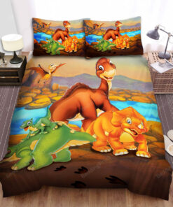 The Land Before Time (1988) Movie Friends Bed Sheets Duvet Cover Bedding Sets