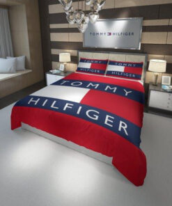 Tommy Hilfiger Logo Custom Bedding Set Duvet Cover#3