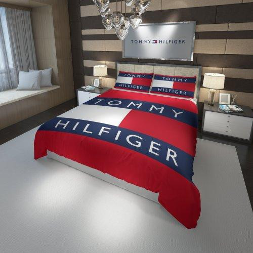 Tommy Hilfiger Logo Custom Bedding Set Duvet Cover#3