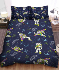 Toy Story Buzz Lightyear Pattern Bed Sheets Duvet Cover Bedding Sets