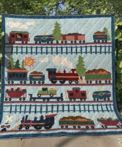 Train Quilt Blanket