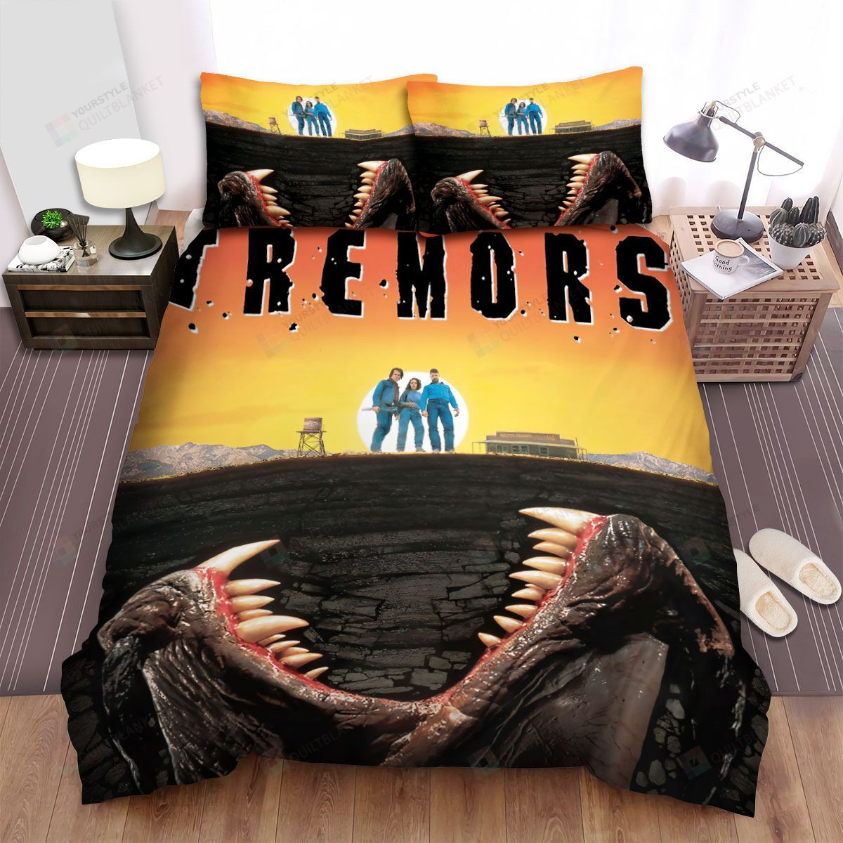 Tremors Monster Underground Movie Poster Bed Sheets Spread Comforter Duvet Cover Bedding Sets