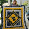 West Virginia Mountaineers University Wvu Quilt Blanket