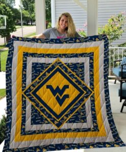 West Virginia Mountaineers University Wvu Quilt Blanket