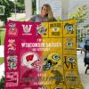 Wissconsin Badger Green Bay Packers Quilt Blanket