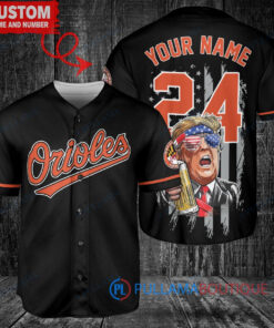 Baltimore Orioles x Limited Edition with World Series Trophy Custom Baseball Jersey Black