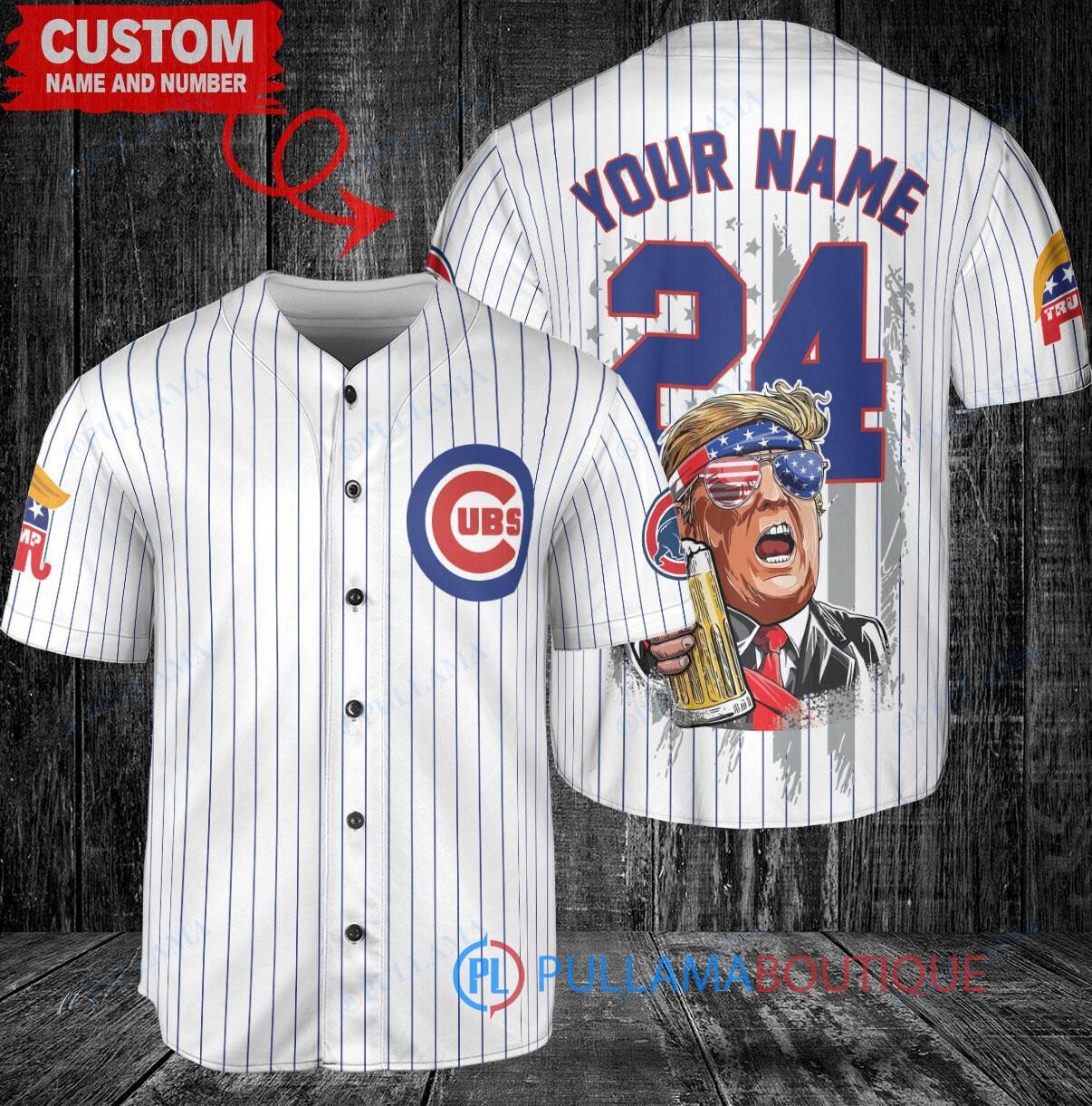 Chicago Cubs x Limited Edition with World Series Trophy Custom Baseball Jersey White