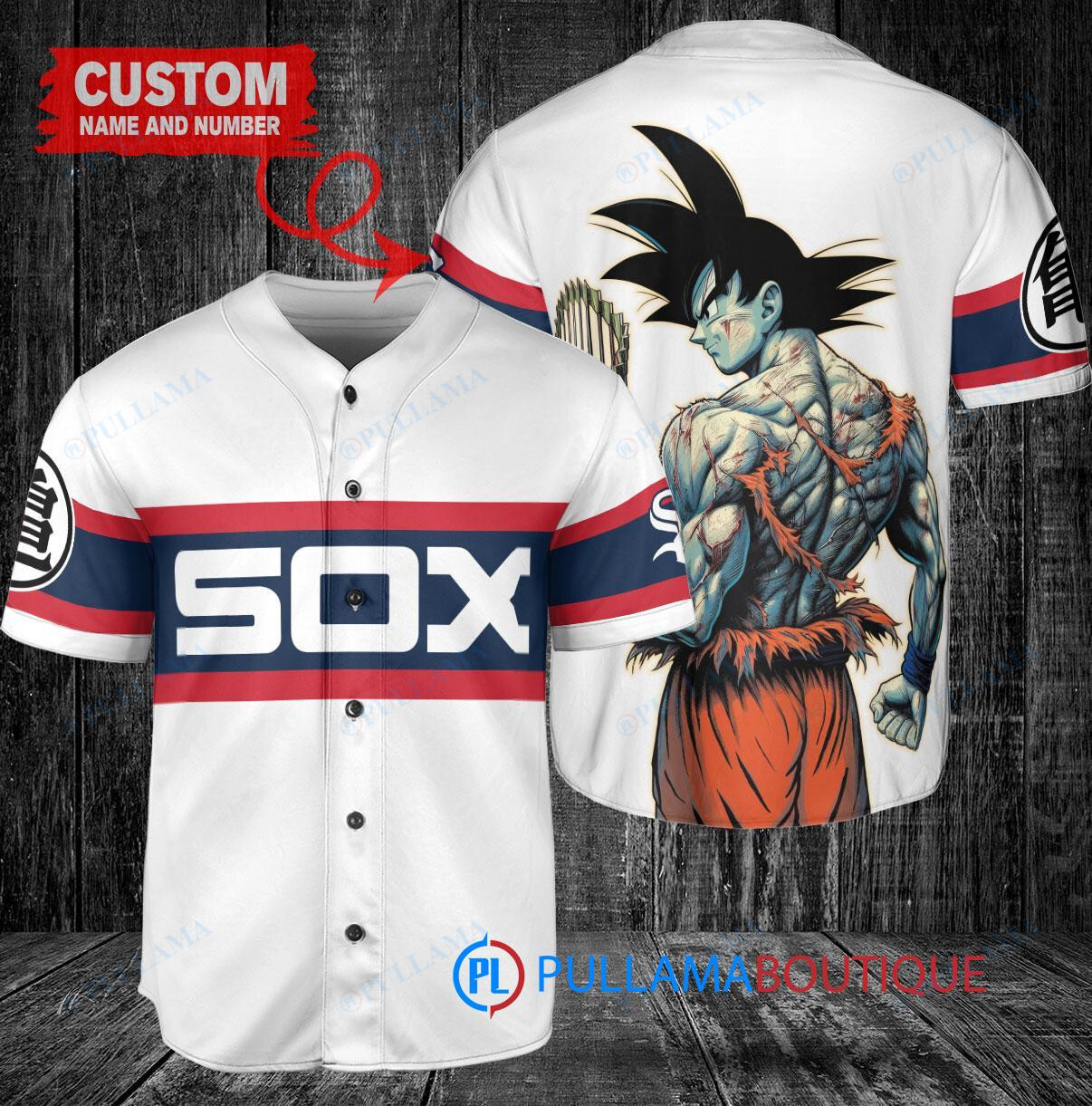 Chicago White Sox Son Goku Super Saiyan Dragon Ball Z Baseball Jersey Trophy