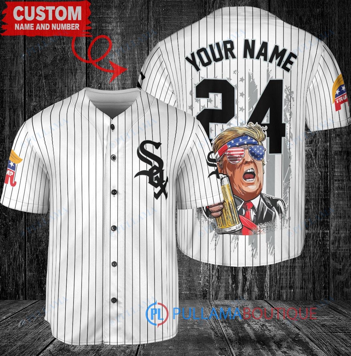 Chicago White Sox x Limited Edition with World Series Trophy Custom Baseball Jersey White