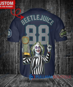 Cincinnati Reds Beetlejuice Halloween World Series Trophy Baseball Jersey Gray