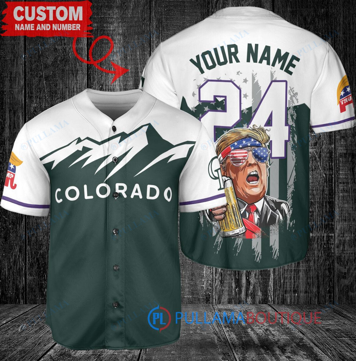 Colorado Rockies Limited Edition World Series Trophy Baseball Jersey Green