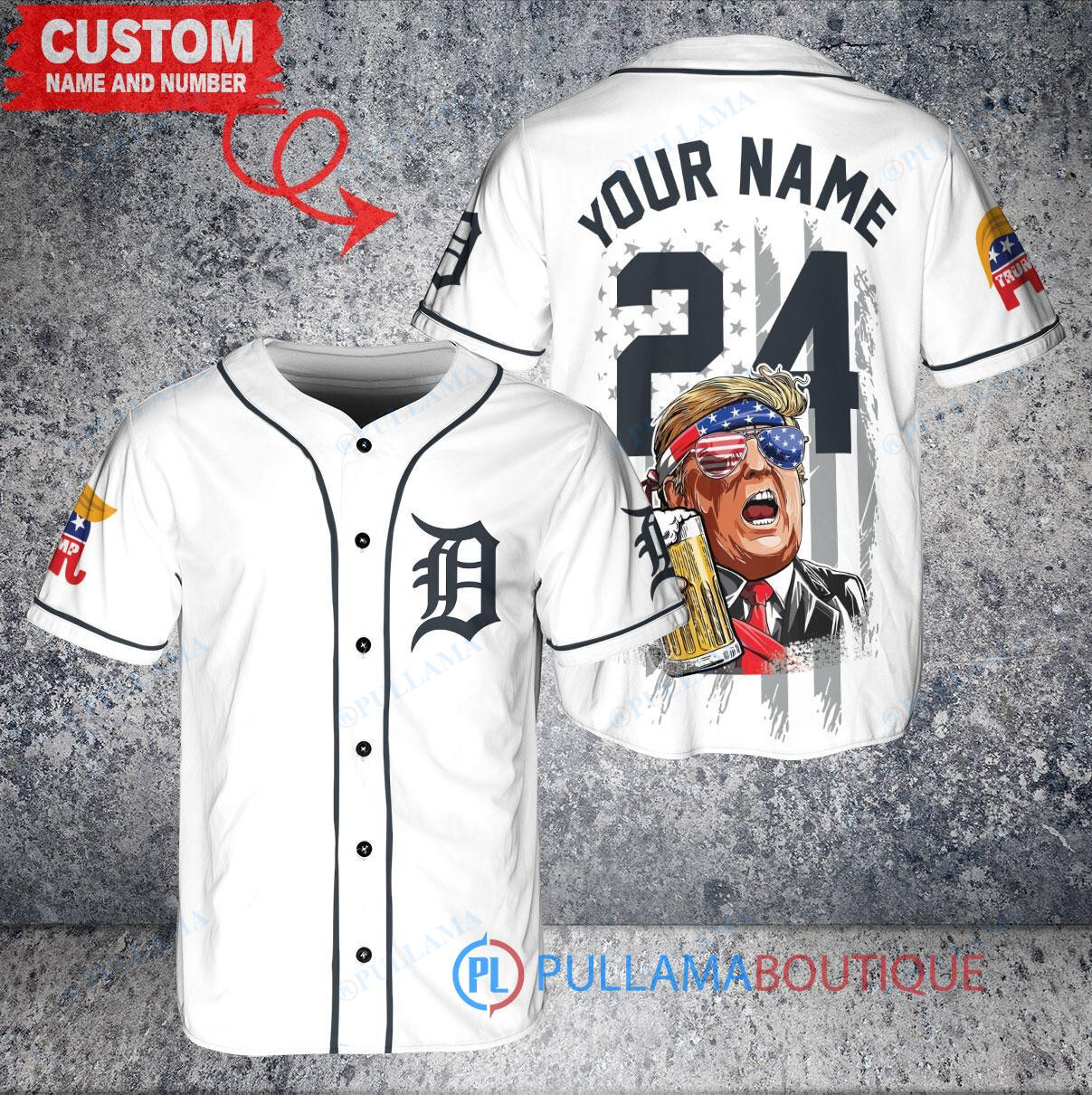 Detroit Tigers x Limited Edition with World Series Trophy Custom Baseball Jersey White