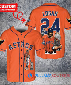 Houston Astros x Wolverine Logan with Trophy Custom Baseball Jersey Orange