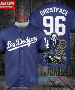LA Dodgers x Ghostface Scream Halloween Baseball Jersey - Royal City Connect