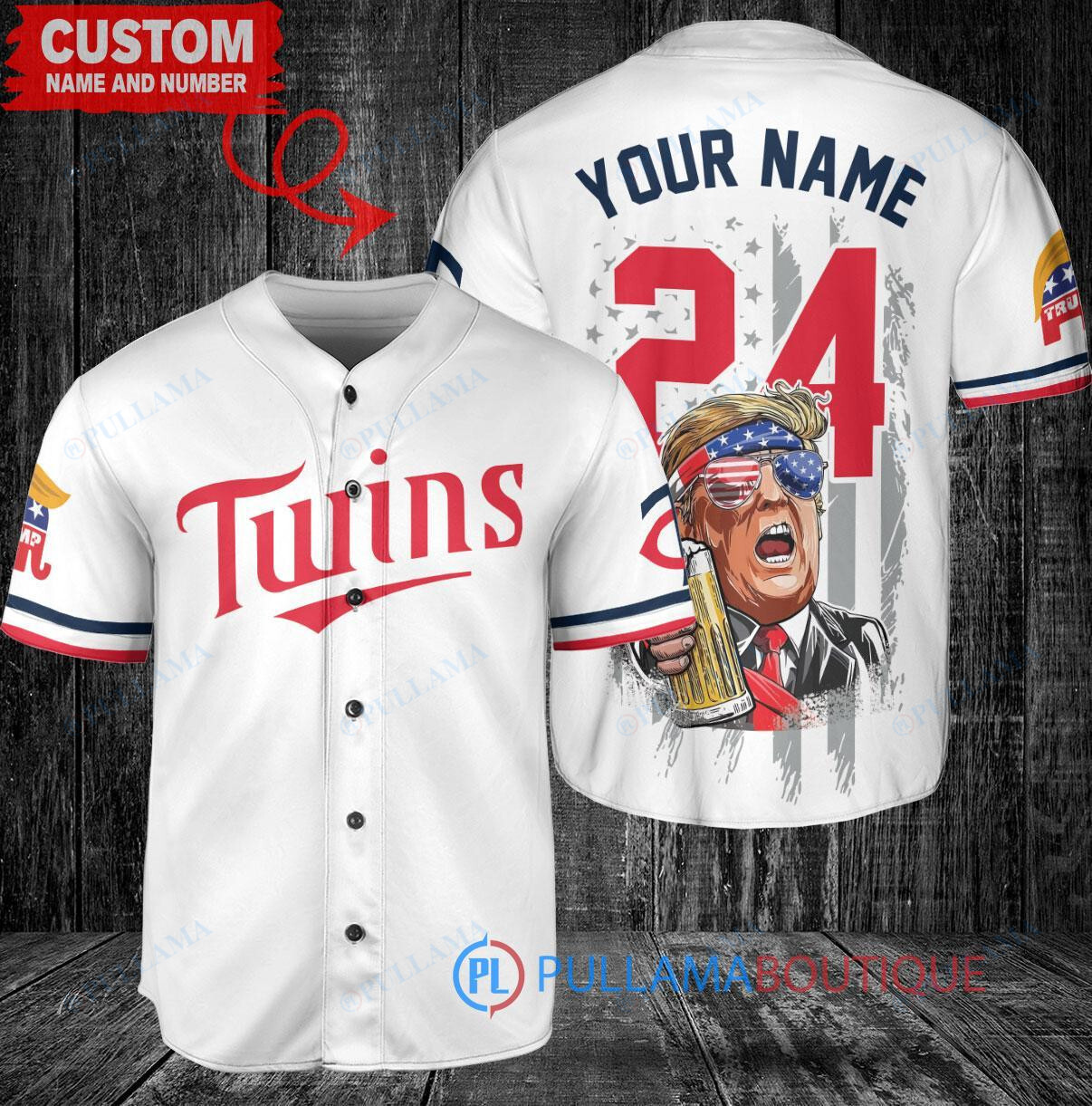 Minnesota Twins x Limited Edition with World Series Trophy Custom Baseball Jersey White