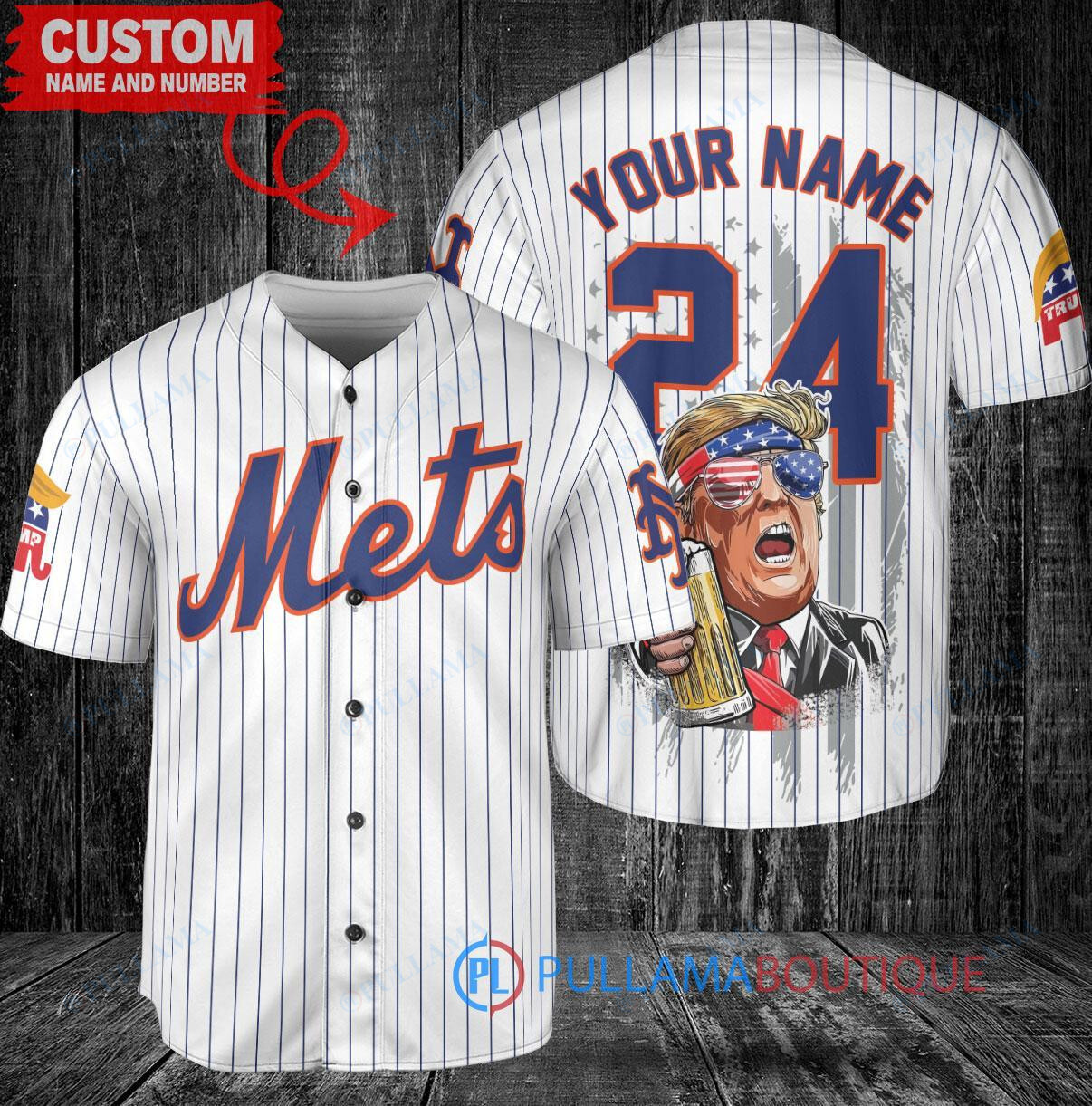 New York Mets x Limited Edition with World Series Trophy Custom Baseball Jersey White