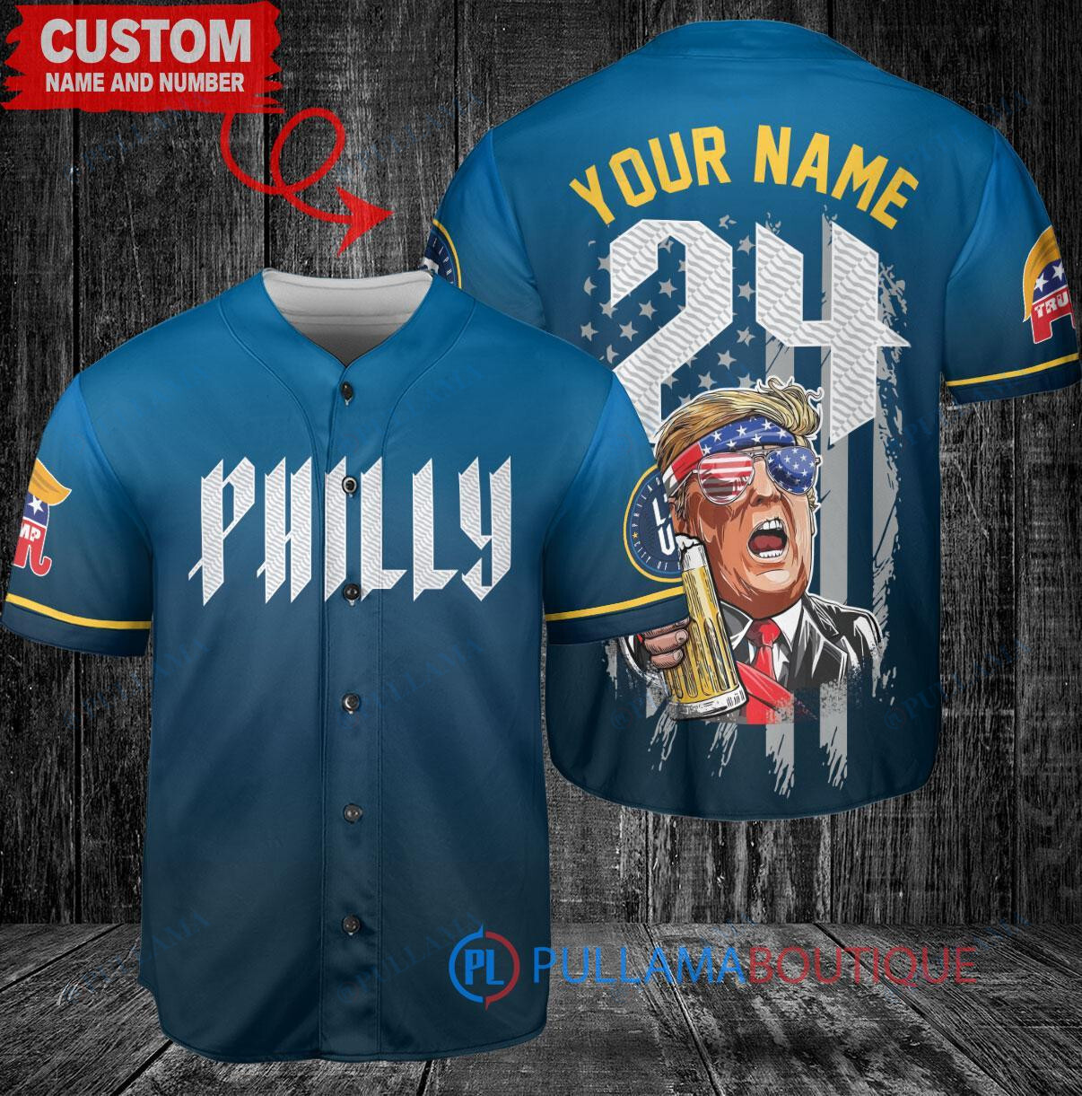 Phillies Limited Edition World Series Trophy Baseball Jersey Blue City Connect