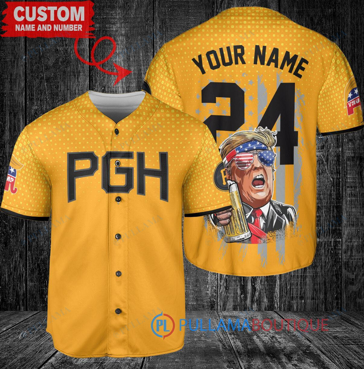 Pittsburgh Pirates Limited Edition World Series Trophy Baseball Jersey Gold City Connect