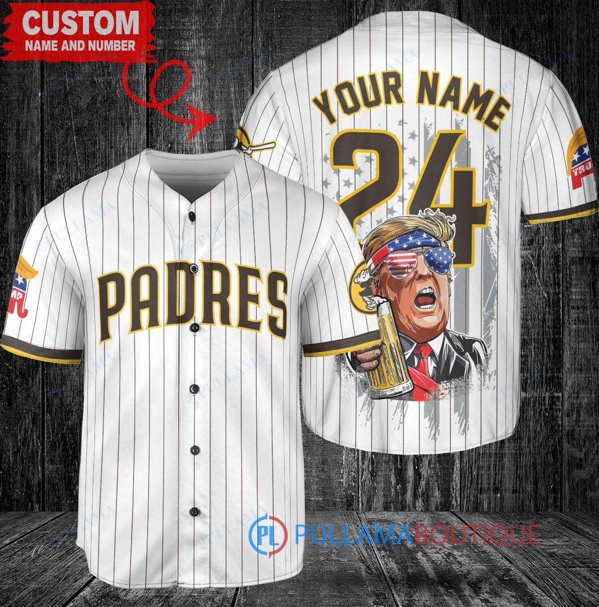San Diego Padres x Limited Edition with World Series Trophy Custom Baseball Jersey White