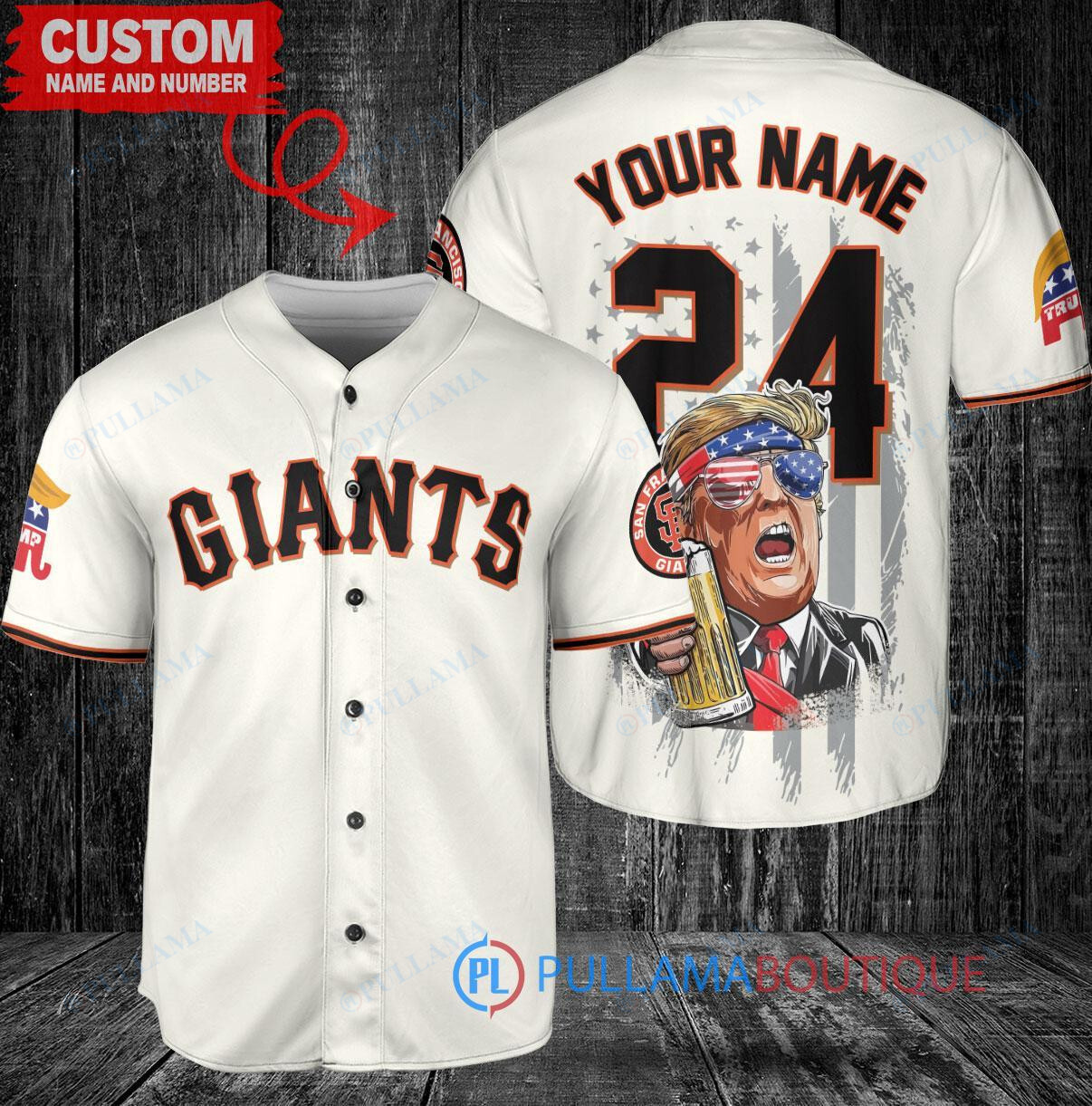 San Francisco Giants x Limited Edition with World Series Trophy Custom Baseball Jersey Cream