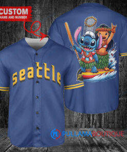 Seattle Mariners x Lilo & Stitch Trophy Baseball Jersey - Royal City Connect