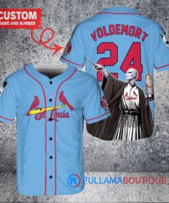St. Louis Cardinals x Lord Voldemort Baseball Jersey - Light Blue Trophy