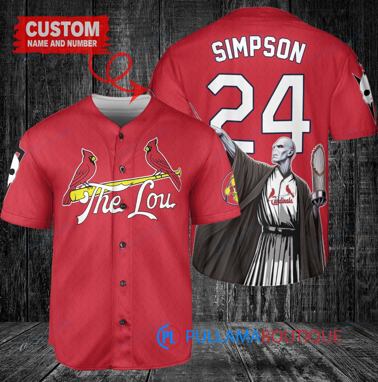 St. Louis Cardinals x Lord Voldemort Baseball Jersey - Red City Connect